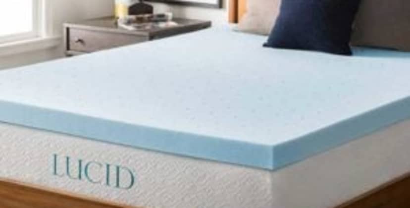 Lucid Ventilated Gel Memory Foam Mattress Topper