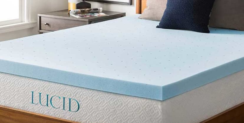 Lucid Ventilated Gel Memory Foam Mattress Topper