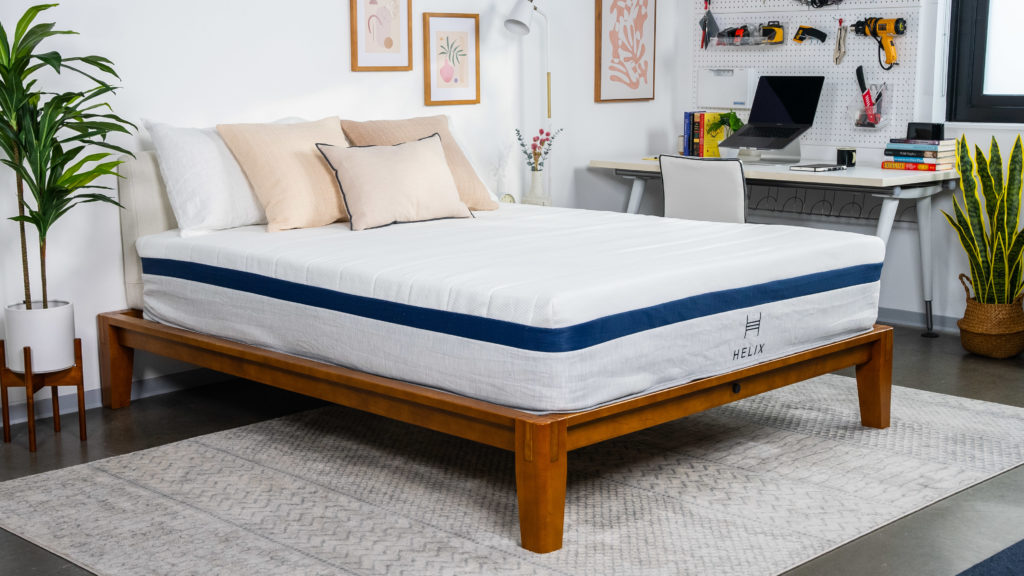 A picture of the Helix Midnight Mattress in Sleep Foundation's test lab.