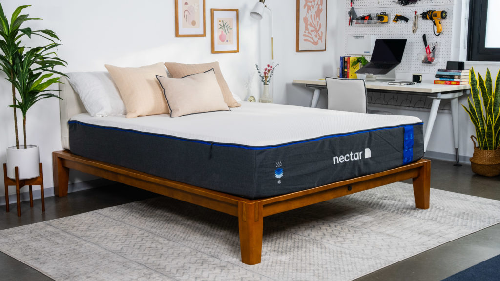 A picture of the Nectar Mattress in Sleep Foundation's test lab.