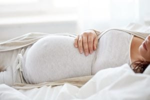 pregnant woman sleeping