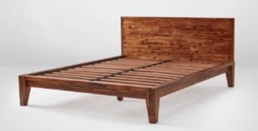 Silk & Snow Wooden Bed Frame