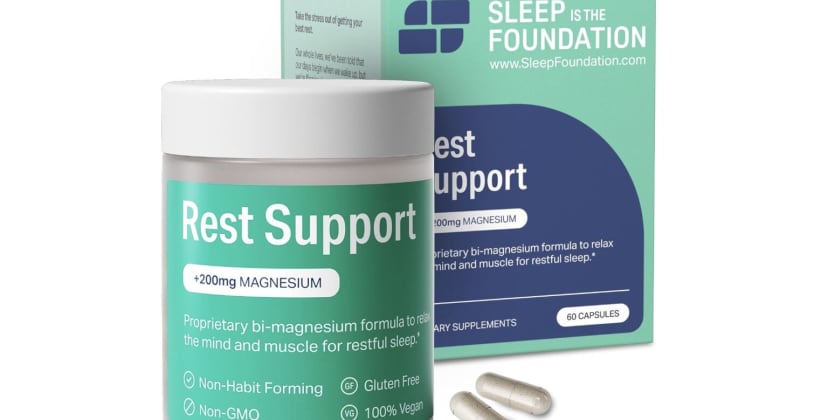 Amazon.com photo of the Sleep Is the Foundation Rest Support Magnesium Supplements